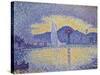 Quay Wall with Lighthouse, 1898-Paul Signac-Stretched Canvas