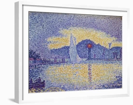 Quay Wall with Lighthouse, 1898-Paul Signac-Framed Giclee Print