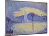 Quay Wall with Lighthouse, 1898-Paul Signac-Mounted Giclee Print