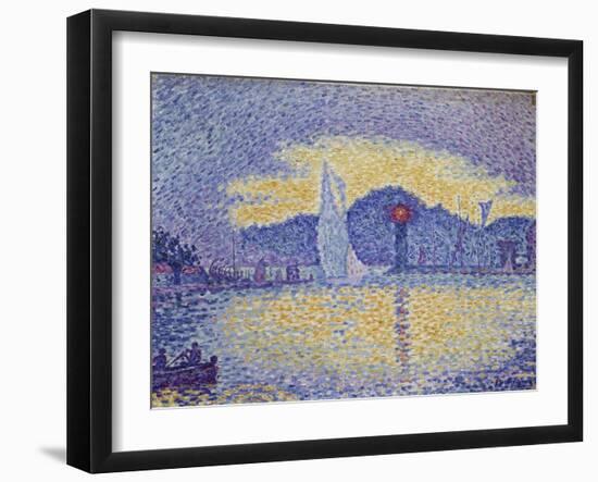 Quay Wall with Lighthouse, 1898-Paul Signac-Framed Giclee Print