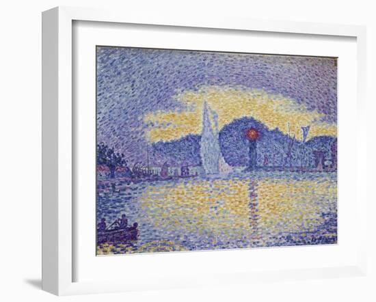 Quay Wall with Lighthouse, 1898-Paul Signac-Framed Giclee Print