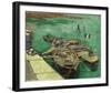 Quay With Men Unloading Sand Barges, 1888-Vincent Van Gogh-Framed Giclee Print