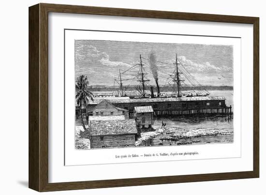 Quays at Colón, Panama, 19th Century-Vuillier-Framed Giclee Print