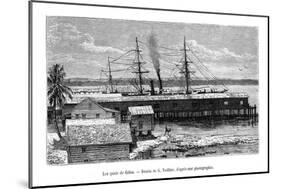 Quays at Colón, Panama, 19th Century-Vuillier-Mounted Giclee Print