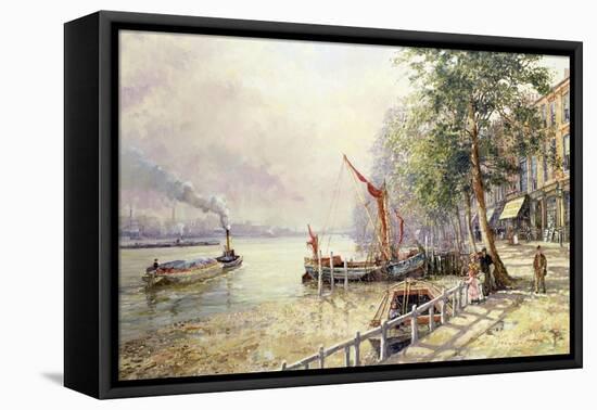 Quayside, Cheyne Walk, Chelsea-John Sutton-Framed Stretched Canvas