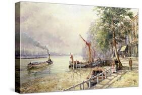 Quayside, Cheyne Walk, Chelsea-John Sutton-Stretched Canvas