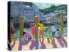 Quayside Fishing, Looe, 2015-Andrew Macara-Stretched Canvas