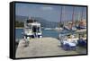 Quayside, Fiskardo, Kefalonia, Greece-Peter Thompson-Framed Stretched Canvas