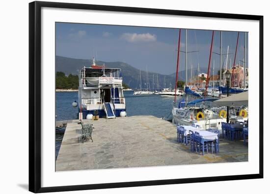 Quayside, Fiskardo, Kefalonia, Greece-Peter Thompson-Framed Photographic Print
