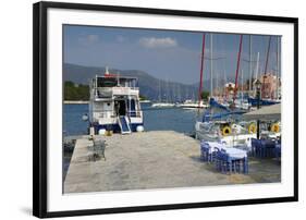 Quayside, Fiskardo, Kefalonia, Greece-Peter Thompson-Framed Photographic Print