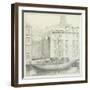 Quayside, Newcastle (Pencil on Card)-John R. Henderson-Framed Giclee Print