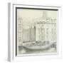 Quayside, Newcastle (Pencil on Card)-John R. Henderson-Framed Giclee Print