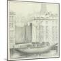 Quayside, Newcastle (Pencil on Card)-John R. Henderson-Mounted Giclee Print