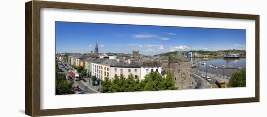 Quayside, Reginald's Tower, River Suir, Waterford City, County Waterford, Republic of Ireland-null-Framed Photographic Print