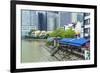 Quayside Restaurants in Boat Quay, Singapore, Southeast Asia, Asia-Fraser Hall-Framed Photographic Print