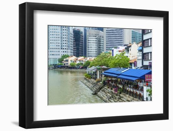 Quayside Restaurants in Boat Quay, Singapore, Southeast Asia, Asia-Fraser Hall-Framed Photographic Print