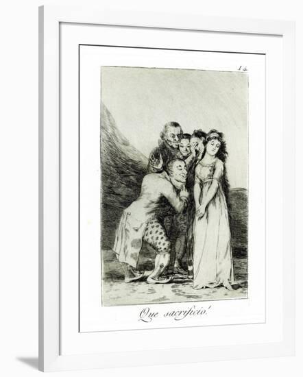 Que Sacrificio! (What a Sacrifice). (Capricho No 1), 1797-1798-Francisco de Goya-Framed Giclee Print