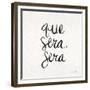 Que Sera Sera Black on White-Cat Coquillette-Framed Giclee Print