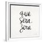 Que Sera Sera Black on White-Cat Coquillette-Framed Giclee Print