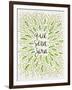 Que Sera Sera Green-Cat Coquillette-Framed Art Print