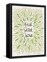 Que Sera Sera Green-Cat Coquillette-Framed Stretched Canvas