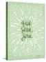 Que Sera Sera Mint-Cat Coquillette-Stretched Canvas