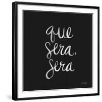 Que Sera Sera - White on Black-Cat Coquillette-Framed Giclee Print