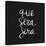 Que Sera Sera - White on Black-Cat Coquillette-Stretched Canvas