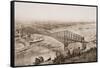 Quebec Bridge over the St. Lawrence River, Canada, Illustration from 'The Outline of History' by…-English School-Framed Stretched Canvas