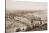 Quebec Bridge over the St. Lawrence River, Canada, Illustration from 'The Outline of History' by…-English School-Stretched Canvas