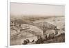 Quebec Bridge over the St. Lawrence River, Canada, Illustration from 'The Outline of History' by…-English School-Framed Giclee Print