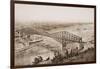 Quebec Bridge over the St. Lawrence River, Canada, Illustration from 'The Outline of History' by…-English School-Framed Giclee Print