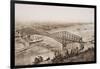 Quebec Bridge over the St. Lawrence River, Canada, Illustration from 'The Outline of History' by…-English School-Framed Giclee Print