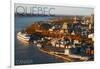 Quebec, Canada - Aerial-Lantern Press-Framed Art Print