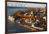 Quebec, Canada - Aerial-Lantern Press-Framed Art Print