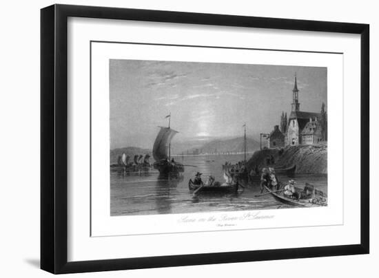 Quebec, Canada, Boating Scene on the St. Lawrence River near Montreal-Lantern Press-Framed Art Print