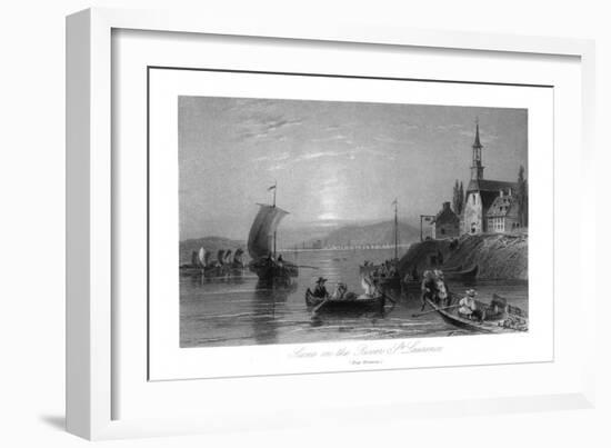 Quebec, Canada, Boating Scene on the St. Lawrence River near Montreal-Lantern Press-Framed Art Print