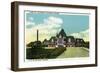 Quebec, Canada - Canadian Pacific Railroad Station Exterior-Lantern Press-Framed Premium Giclee Print