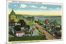 Quebec, Canada - Chateau Frontenac and Terrace Scene-Lantern Press-Mounted Art Print