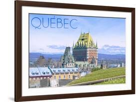 Quebec, Canada - Chateau Frontenac-Lantern Press-Framed Art Print