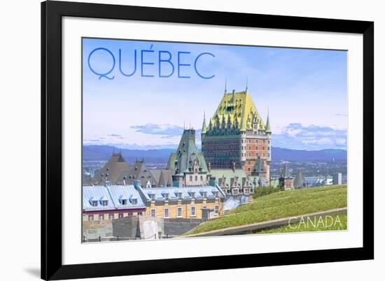 Quebec, Canada - Chateau Frontenac-Lantern Press-Framed Art Print