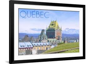 Quebec, Canada - Chateau Frontenac-Lantern Press-Framed Art Print