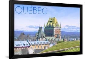 Quebec, Canada - Chateau Frontenac-Lantern Press-Framed Art Print