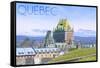 Quebec, Canada - Chateau Frontenac-Lantern Press-Framed Stretched Canvas