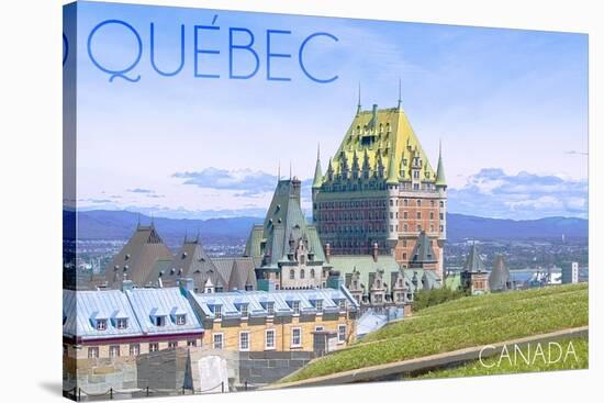Quebec, Canada - Chateau Frontenac-Lantern Press-Stretched Canvas
