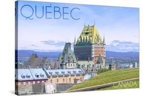 Quebec, Canada - Chateau Frontenac-Lantern Press-Stretched Canvas