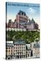 Quebec, Canada, Exterior View of the Chateau Frontenac from Lower Town-Lantern Press-Stretched Canvas