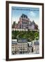 Quebec, Canada, Exterior View of the Chateau Frontenac from Lower Town-Lantern Press-Framed Art Print