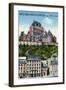 Quebec, Canada, Exterior View of the Chateau Frontenac from Lower Town-Lantern Press-Framed Art Print