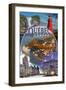 Quebec, Canada - Montage Scenes-Lantern Press-Framed Art Print